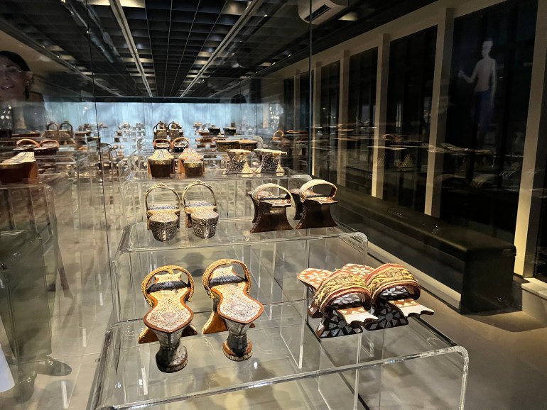 The Cinili Hamam musuem also displays a large number of donated objects, including traditional bathing sandals decorated with precious metals and mother-of-pearl #1