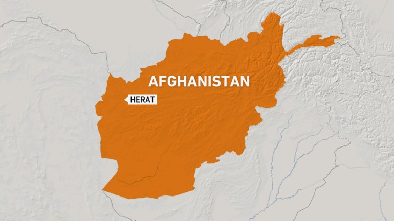 Map of Herat, Afghanistan