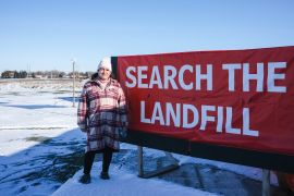 Melissa Robinson has been helping to lead the fight to search the Prairie Green Landfill for her cousin Morgan Harris&#039;s remains [Jenn Allen/Al Jazeera]