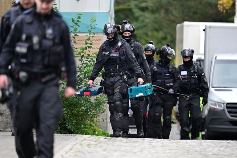 German police during a raid