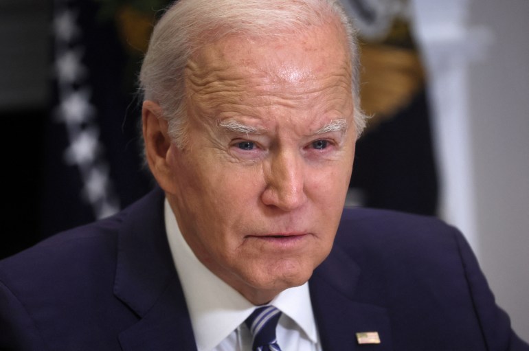 El presidente estadounidense, Joe Biden, aborda la situación de los rehenes en Gaza durante una reunión sobre el fentanilo en la Sala Roosevelt de la Casa Blanca.