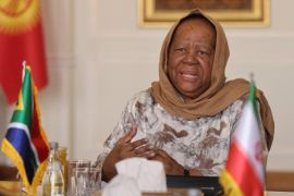 South Africa's Foreign Minister Naledi Pandor meets with her counterpart from Iran in Tehran