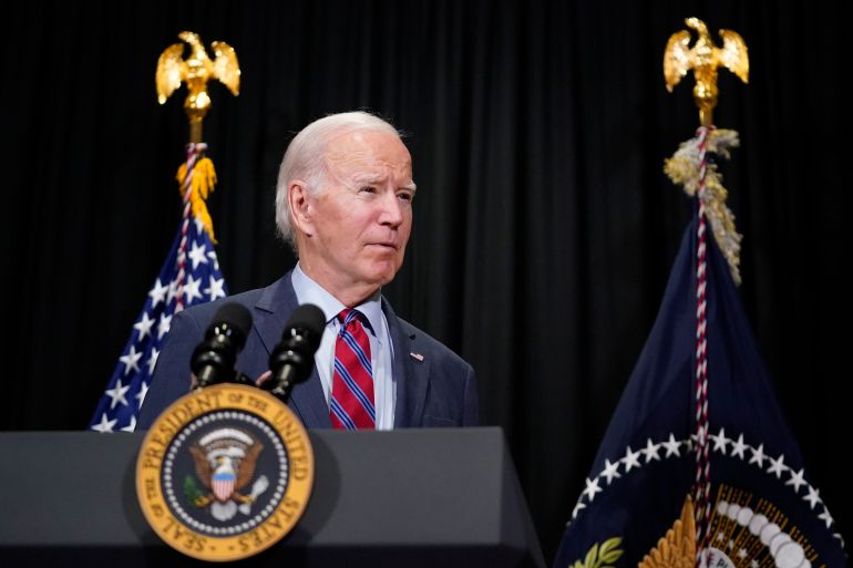 President Joe Biden speaks to reporters in Nantucket, Mass., on Friday, Nov. 24, 2023, about hostages freed by Hamas in the first stage of a swap under a four-day cease-fire deal