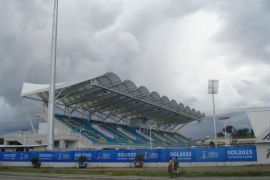 A view of the Solomon Islands new national stadium in Honiara