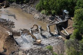 The demolition of the Copco 2 Dam in northern California was completed in November [Courtesy of Shane Anderson and Swiftwater Films]