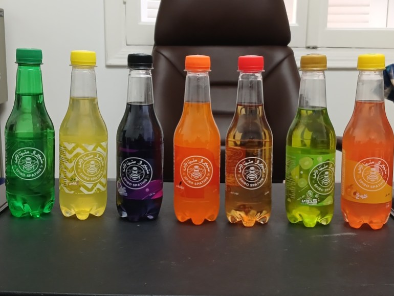 An array of spiro spathis bottles on a desk