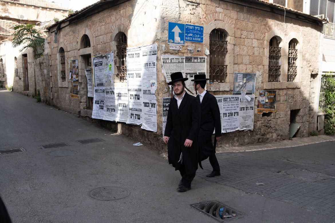 The ultra-Orthodox community in Mea She'arim, Jerusalem, has long endured a fractious relationship with the Israeli authorities, with some rejecting the state of Israel on religious and political grounds.