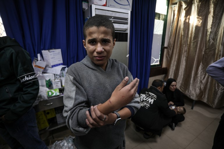 Mohammed Odeh, 14, was separated from his family and taken with at least 150 other men and teenage boys to a rice warehouse by Israeli forces where he faced torture for several days 