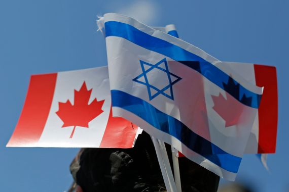 Canada and Israel flags