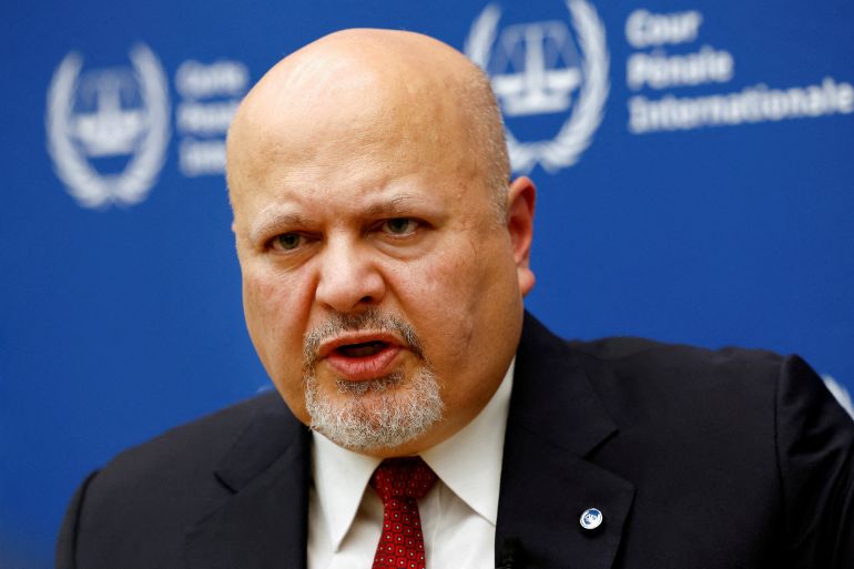 International Criminal Court Prosecutor Karim Khan speaks during an interview with Reuters about the violence in Israel and the occupied Palestinian territories in The Hague, Netherlands, October 12
