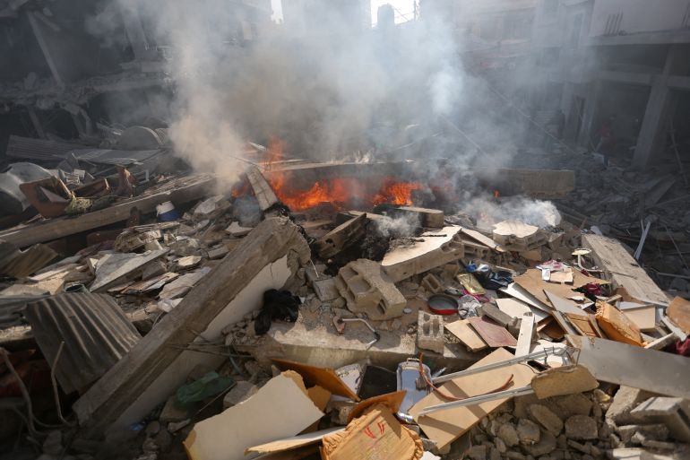 house destroyed in an Israeli strike,