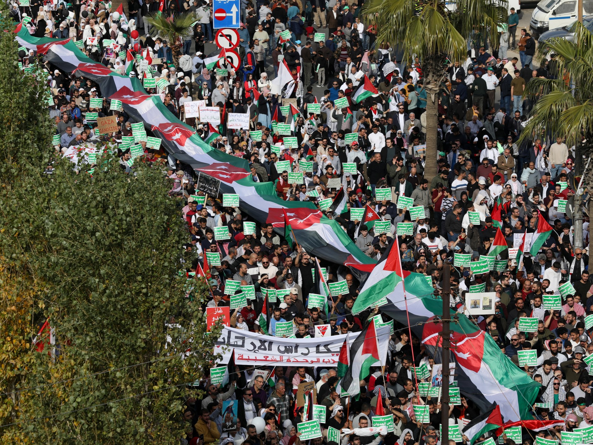 Protesters in Arab countries rally in solidarity with Palestinians in Gaza | Israel-Palestine conflict