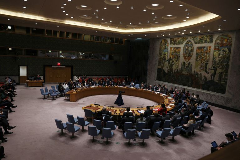 A view of the UN Security Council chamber