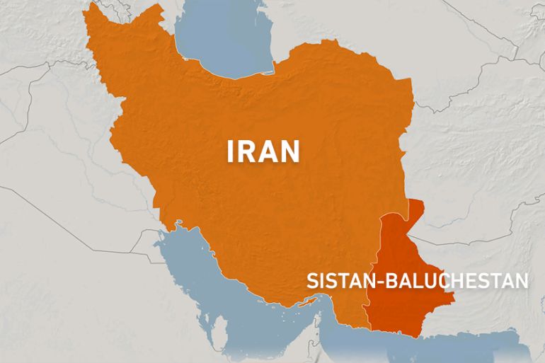 Map of Sistan-Baluchestan, Iran