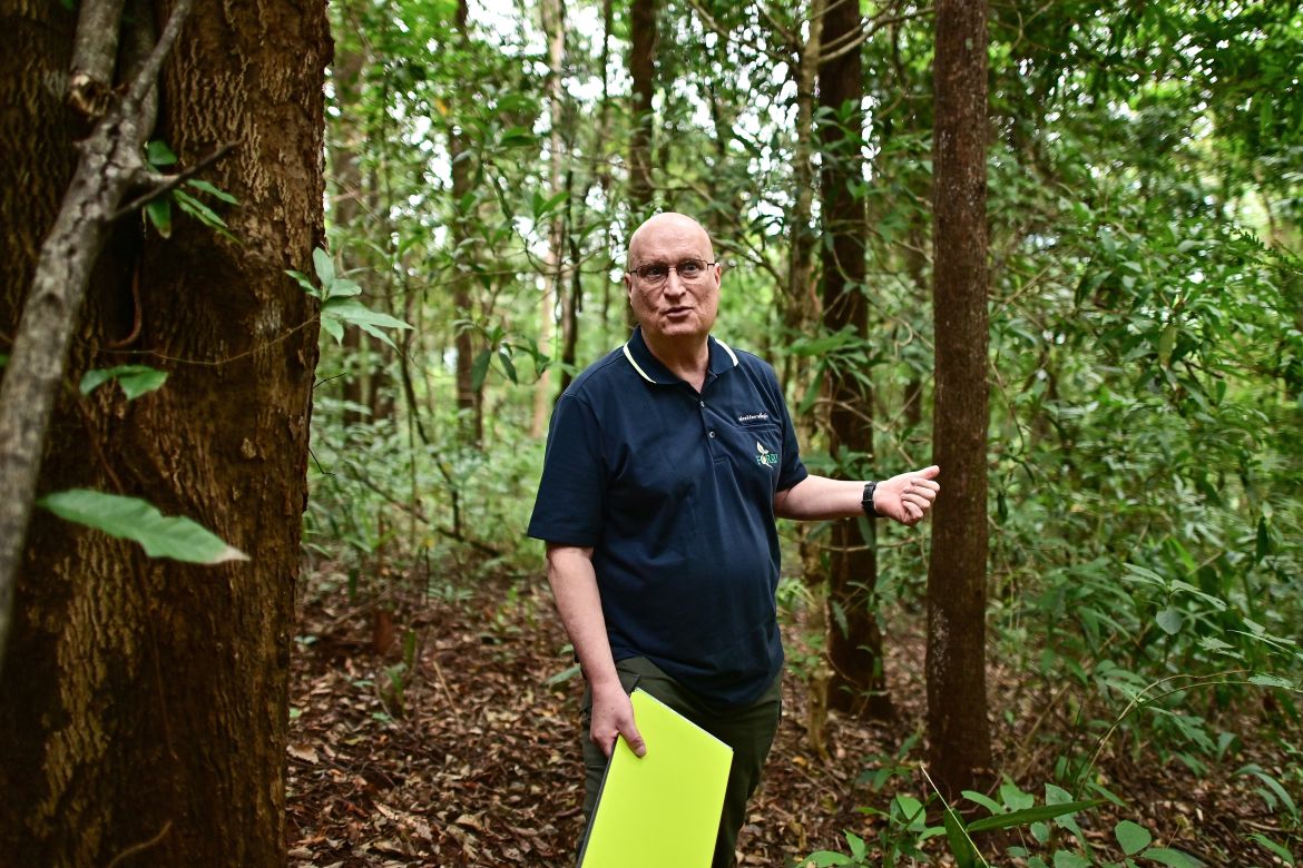 This picture taken on November 22, 2023 shows Stephen Elliott, research director at Chiang Mai University's Forest Restoration Research Unit (FORRU)