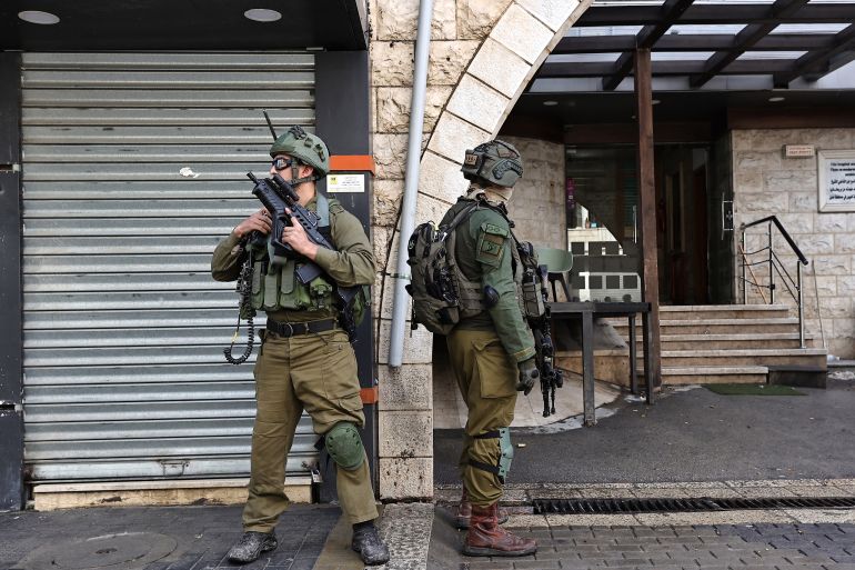Israeli soldiers during raid on Jenin