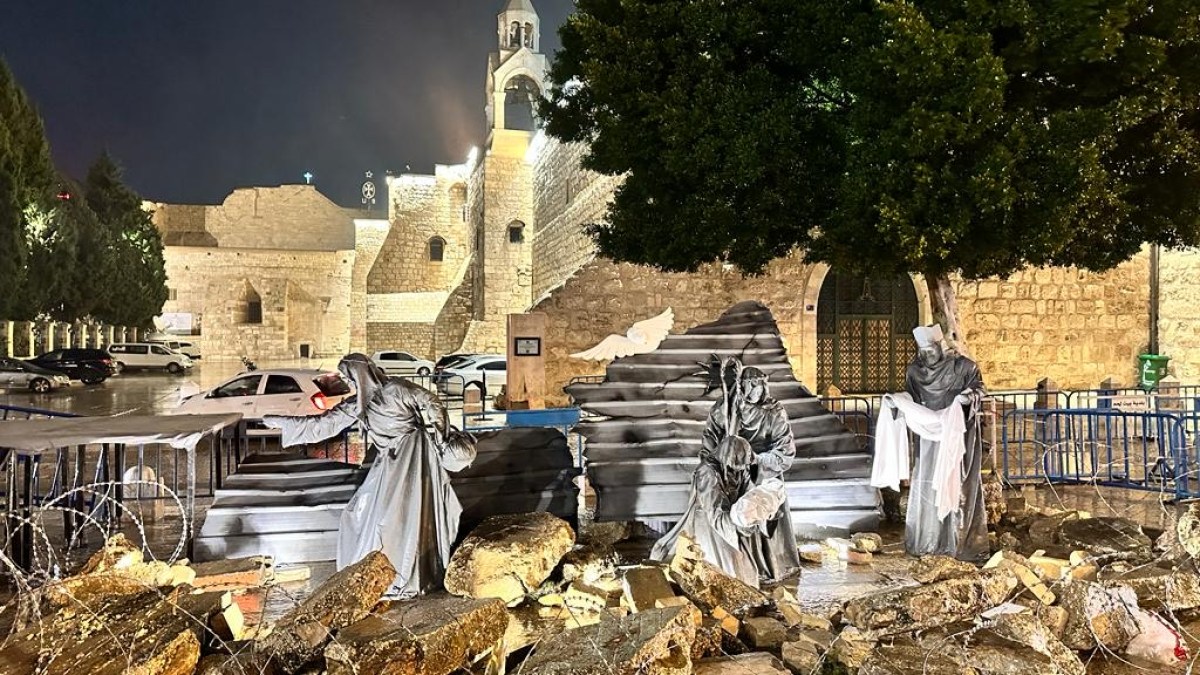 La estatua de la Natividad bombardeada en Belén envía un fuerte mensaje  Gaza