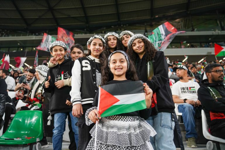 Stand with Palestine event at Education City Stadium in Doha, Qatar [Sorin Furcoi/Al Jazeera]