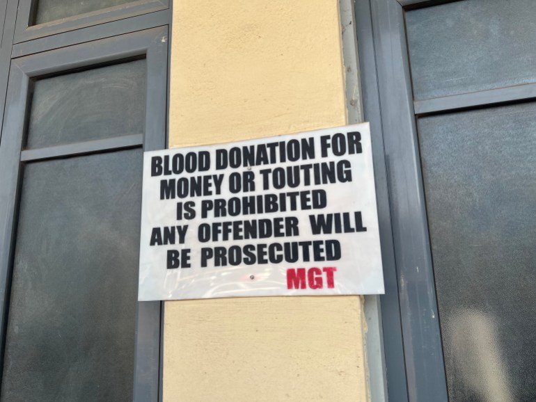 Blood racketeering in Nigeria is illegal
