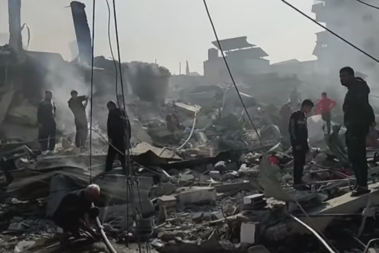 Aftermath of Israeli strike on Jabalia refugee camp