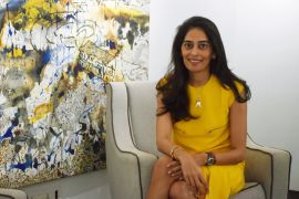 Indian Premier League and Women's Premier League auctioneer Mallika Sagar at her office in Mumbai, India