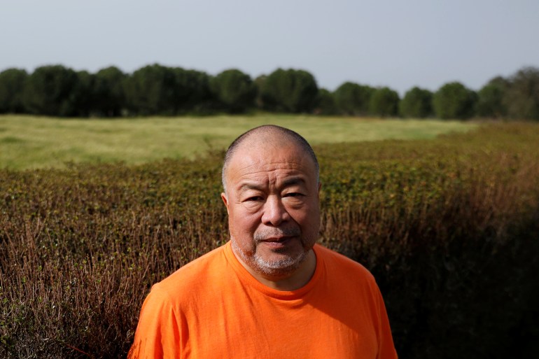 Chinese dissident artist Ai Weiwei poses before an interview with Reuters in Montemor-O-Novo, Portugal, March 3, 2021. Picture taken March 3, 2021. REUTERS/Pedro Nunes