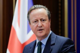 British Foreign Secretary David Cameron hold a press conference in Pristina, Kosovo January 4, 2024 [Valdrin Xhemaj/Reuters]