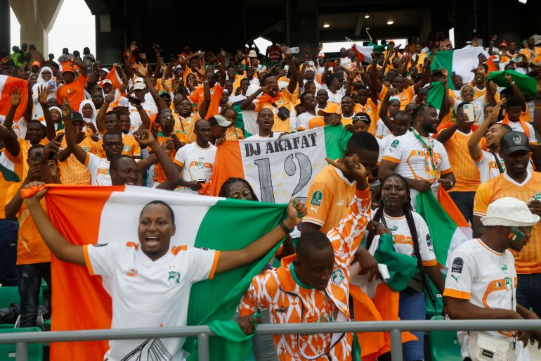 Soccer Football - Africa Cup of Nations - Group A - Ivory Coast v Guinea-Bissau - Olympic Stadium of Ebimpe, Abidjan, Ivory Coast - January 13, 2024 Ivory Coast fans inside the stadium before the match REUTERS/Luc Gnago