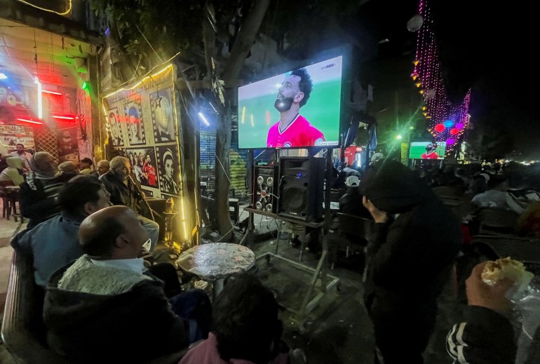 Egyptians watch Salah
