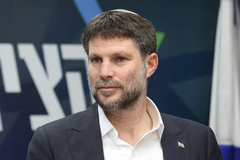Israel's Finance Minister and leader of the Religious Zionist Party Bezalel Smotrich.
