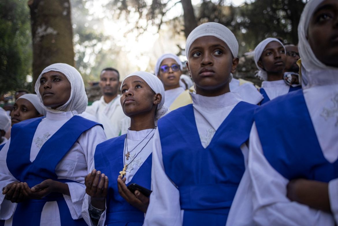 Ethiopian Orthodox worshippers