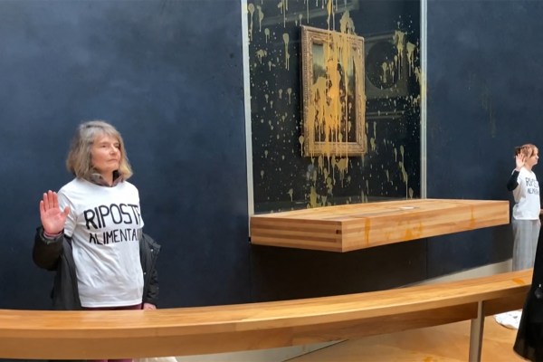 Двама климатични активисти хвърлиха супа по Мона Лиза в Лувъра