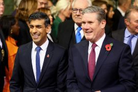 British Prime Minister Rishi Sunak and Labour Party leader Keir Starmer