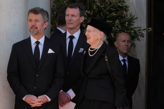 Denmark's Crown Prince Frederik and Queen Margrethe II