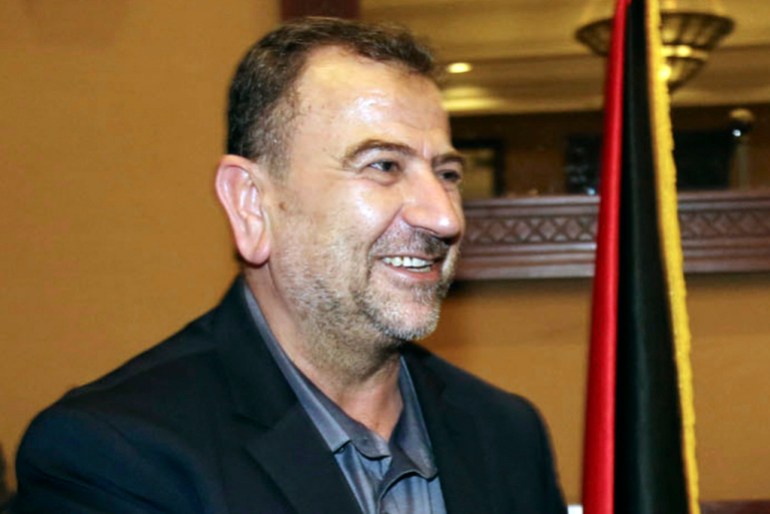 FILE - This photo released by the Hamas Media Office shows deputy Saleh Arouri upon his arrival in in Gaza City from Cairo, Egypt, Thursday, Aug. 2, 2018. The TV station of Lebanon's Hezbollah group says top Hamas official Saleh Arouri was killed Tuesday, Jan. 2, 2024, in an explosion in a southern Beirut suburb. (Mohammad Austaz/Hamas Media Office via AP, File)