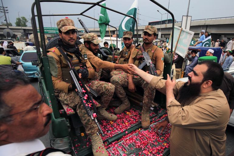 Pakistani army has directly ruled the country for more than three decades. [Bilawal Arbab/EPA]