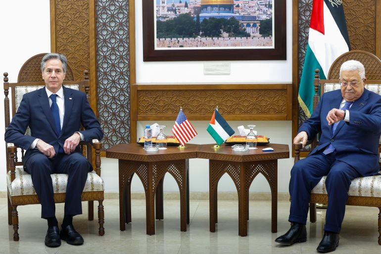 L’alto diplomatico statunitense Blinken incontra Abbas e discute dello Stato palestinese