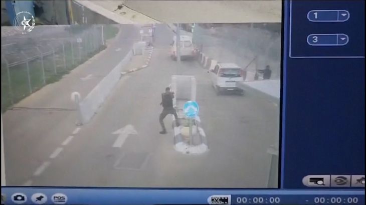 Israeli police video shows officers opening fire on a vehicle after a suspected 'ram attack'.
