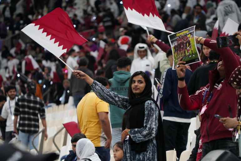 Qatari fans in the stands
