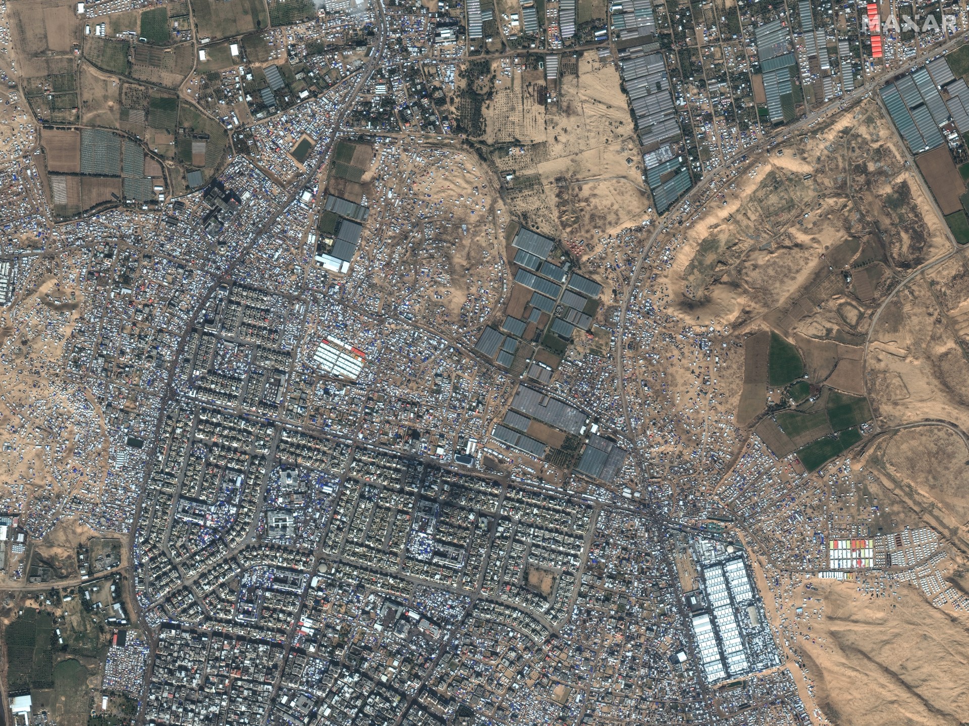 Satellite images show increase in tents of displaced people in Rafah | Israel War on Gaza