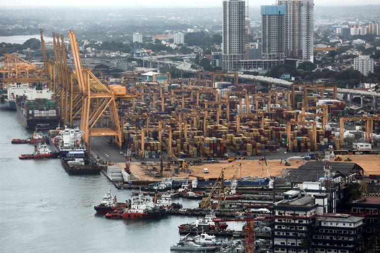 The main port in Colombo, Sri Lanka