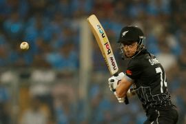 Mitchell Santner led New Zealand in the T20 series in the absence of Kane Williamson [Francis Mascarenhas/Reuters]