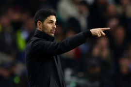 Arsenal manager Mikel Arteta&#039;s side need to bounce back from a 1-0 defeat at FC Porto on Wednesday [Pedro Nunes/Reuter]