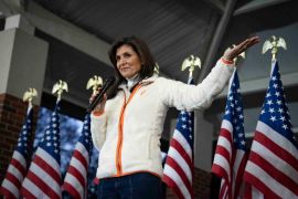 Republican presidential candidate Nikki Haley speaks at a campaign event in Clemson, South Carolina, on February 20, 2024 [Allison Joyce/Getty Images/AFP]