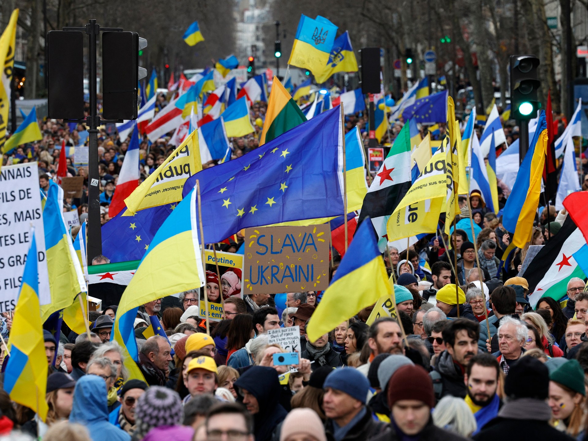 Europeans rally for Ukraine to mark two years of Russia’s war | Russia-Ukraine war News