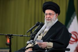 Supreme Leader Ayatollah Ali Khamenei speaks in a meeting in Tehran, Iran [File: Office of the Iranian Supreme Leader via AP]