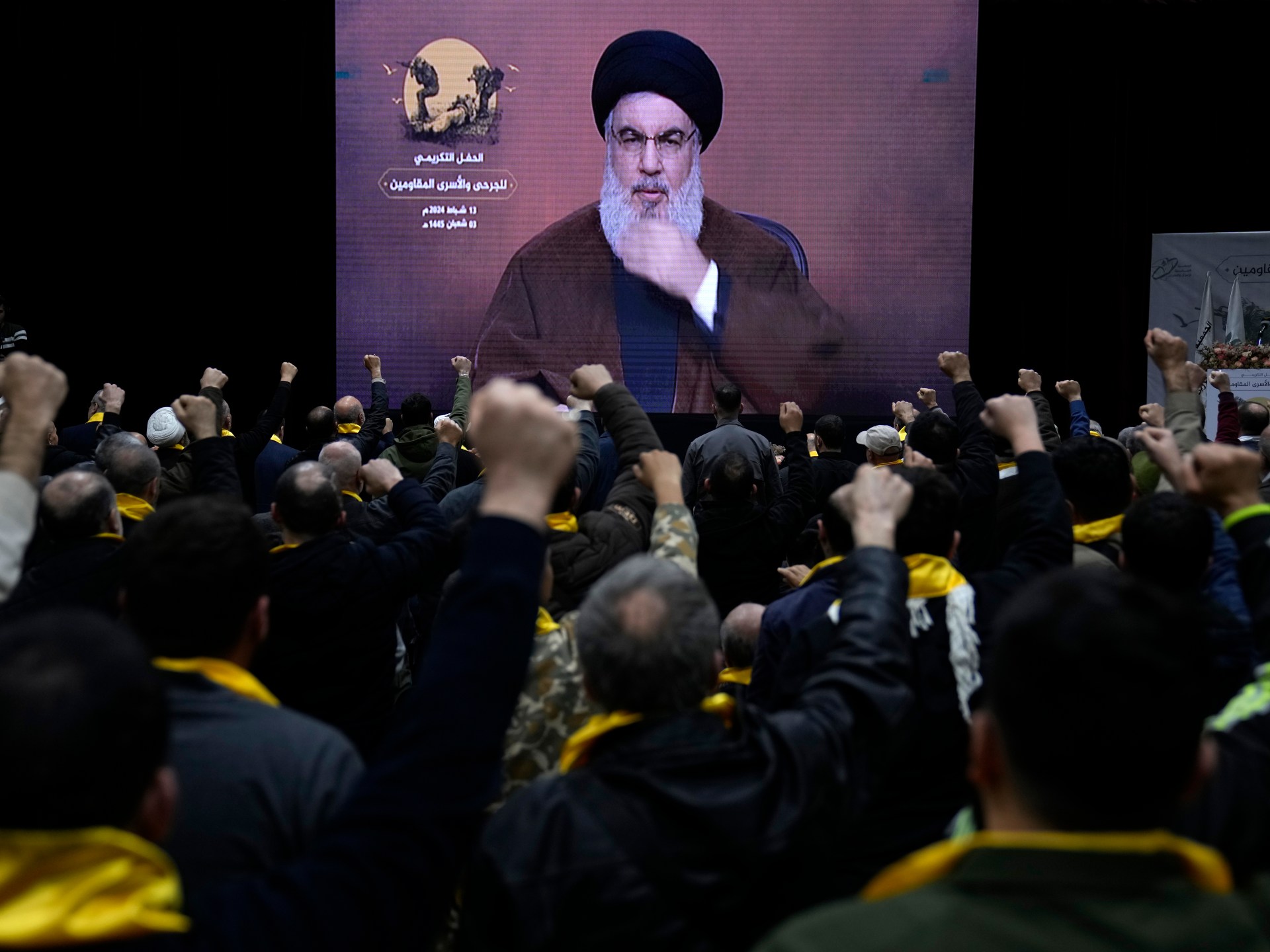 Hezbollah chief says only Gaza ceasefire will end Lebanon border attacks | Hezbollah News