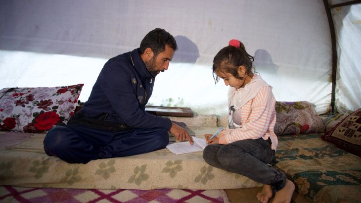 Abdul Karim and his family members suffer from problems moving between the house and the tent, but they are no longer able to feel safe inside the house for fear of aftershocks.
