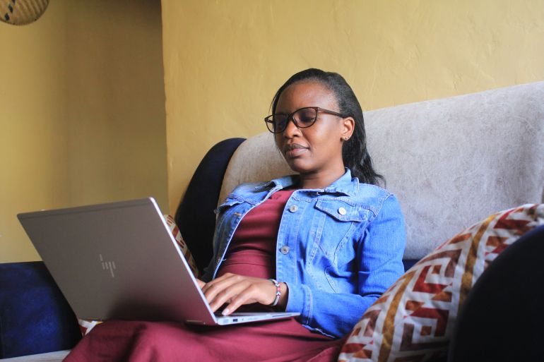 Caroline Njau, a data annotator in Kenya