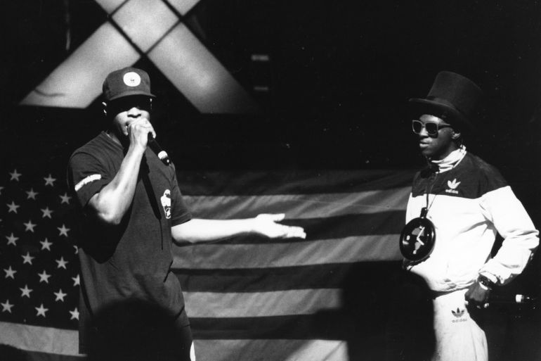 Chuck D and Flavor Flav of the rap group 'Public Enemy'